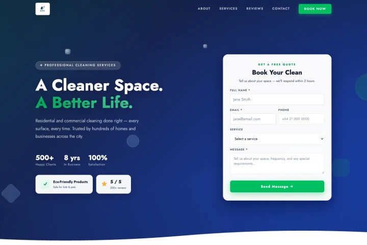 Kiwi Shine Care – Website Development Case Study