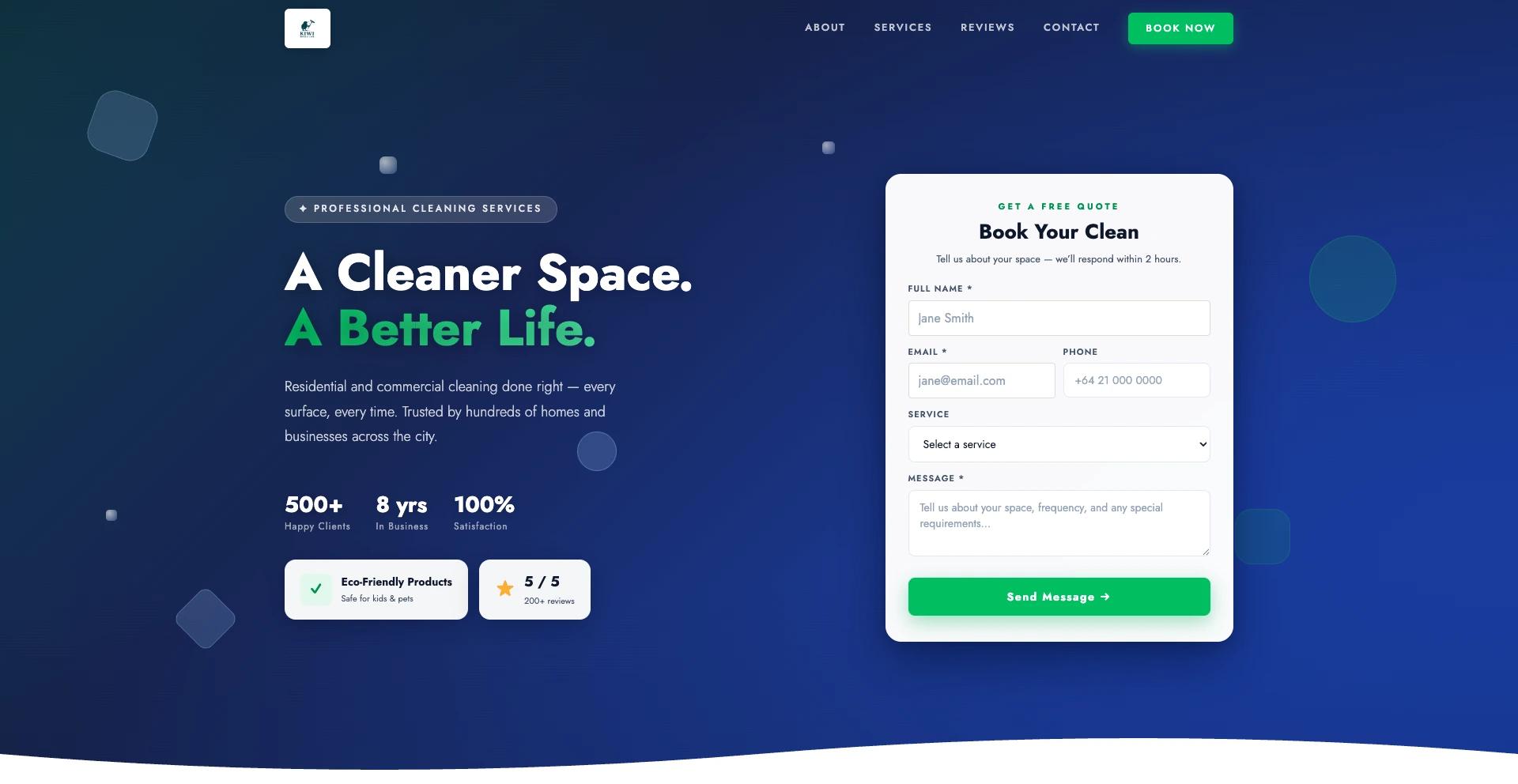 Kiwi Shine Care – Website Development Case Study